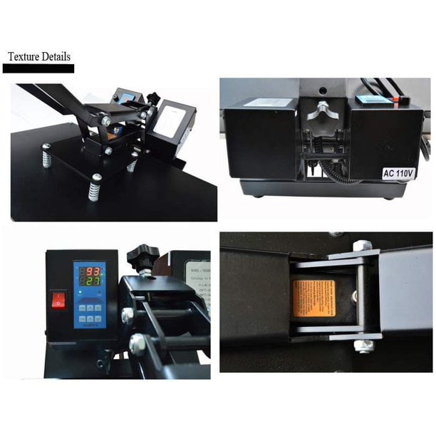 INTSUPERMAI Flat Heat Press Machine 15x15in T-shirt Transfer Sublimation with Transfer Paper Inks T-shirt Kit