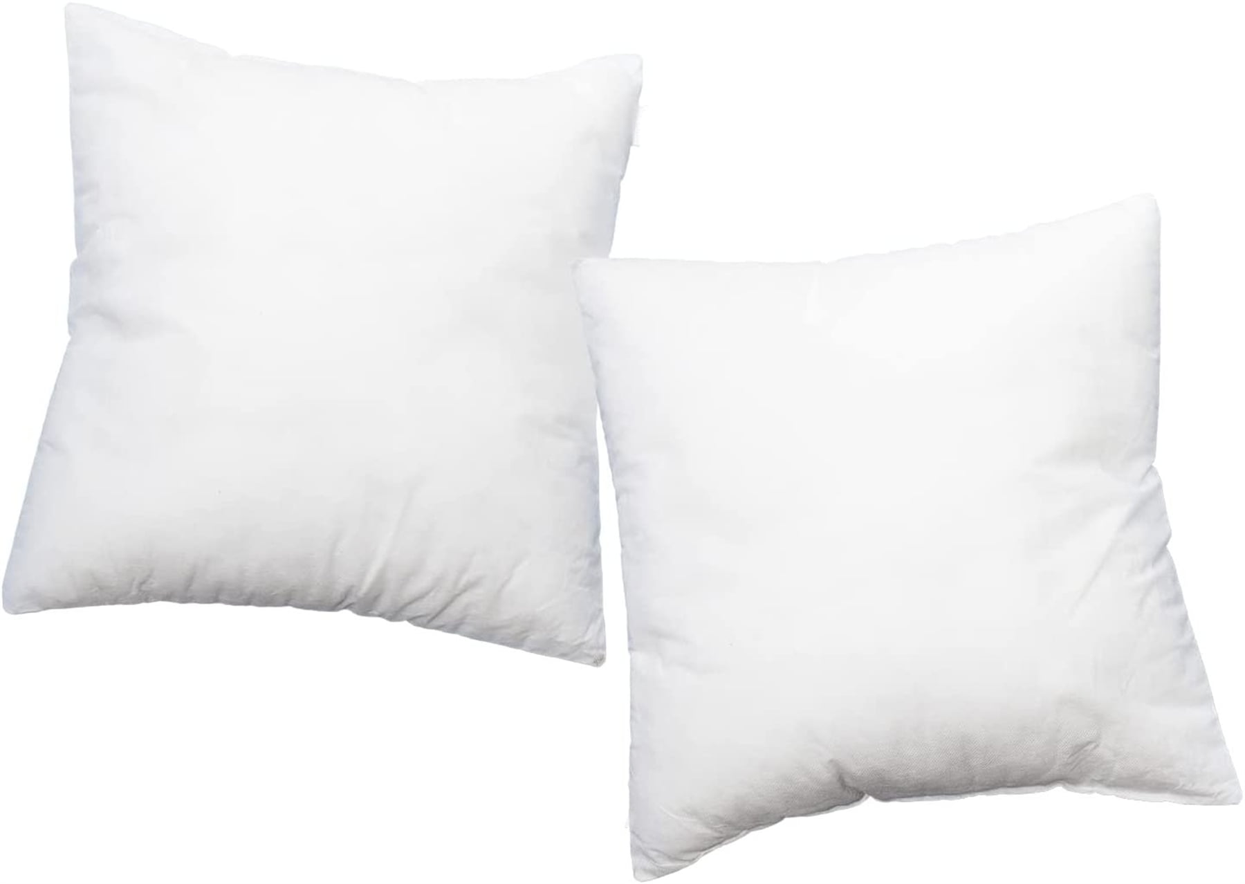  EDOW Throw Pillow Insert, Set of 2 Down Alternative Polyester  Square Form Decorative Pillow, Cushion,Sham Stuffer. (White, 18x18) : Home  & Kitchen