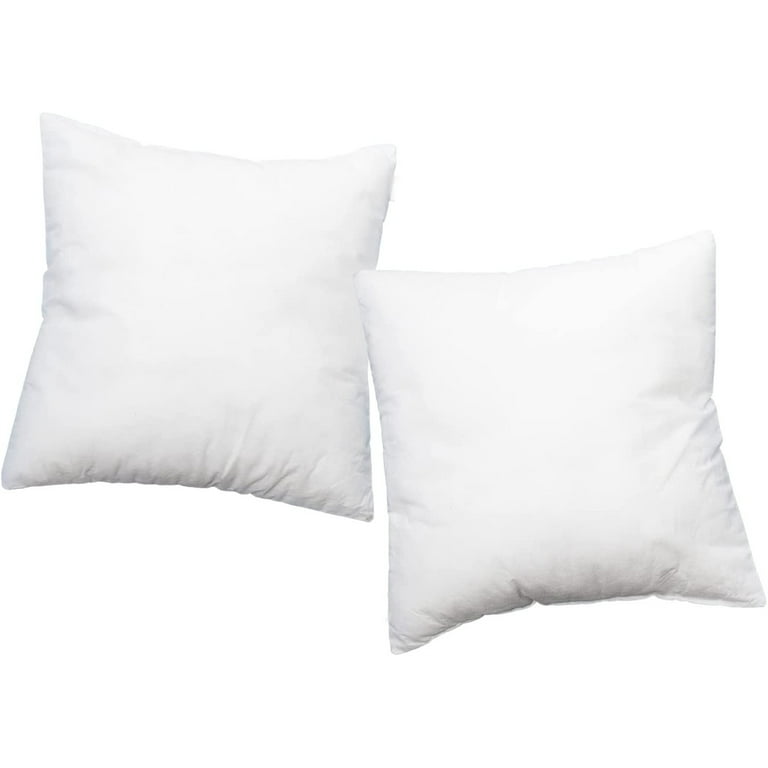 Yettbea Throw Pillows Inserts, 20'' x 20'' Set of 2, Decorative Comfy  Pillows for Couch, Sofa, Bed with Premium Down Alternative Filled, White