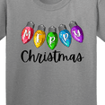 thumbnail image 4 of Inktastic Merry Christmas Rainbow Holiday Lights Youth T-Shirt, 4 of 5