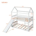 thumbnail image 6 of Bellemave Bunk Bed with Slide, Wood Twin Over Twin House Bed Frame with Ladder for Kids Teens(White), 6 of 8
