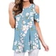thumbnail image 1 of Qarigey Top con cuello y estampado de camiseta con hombros descubiertos para mujer Prendas para la parte del cuerpo loto S Qarigey AP001532-06, 1 of 6