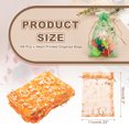 thumbnail image 2 of 100 Pcs 4x6 Inch Heart Printed Organza Bags, Orange Sheer Heart Organza Bags with Drawstring for Candy Party Favor Gift, 2 of 7