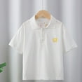 thumbnail image 2 of Boys Polo Shirt Short Sleeve White Button Up Shirts Pullover Uniform Baby Clothes Boy, 2 of 4