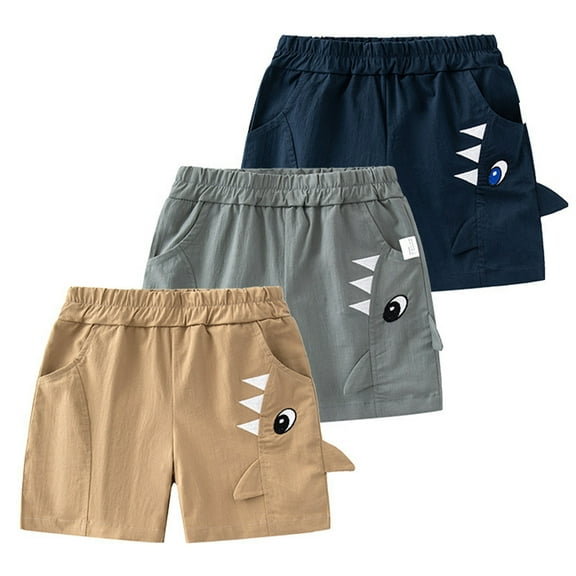 LYMAYTER Kids Toddler Boys Summer Shorts Cotton with Pockets Short for 1-8t Baby Fashion Cartoon Five Trousers Short