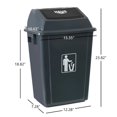 thumbnail image 2 of Morcte 4-Pack 13 Gallon Kitchen Trash Can with Swing Lid, Plastic Kitchen Garbage Can, Gray, 2 of 7