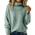 thumbnail image 6 of WTXUE Women's Oversized Ribbed Turtleneck Sweater&nbsp;Casual Fall Loose Knit Pullover Sweater Trendy Basic Jumper Top Long Sleeve Tops Winter Warm Comfortable Soft Layers Pullover Light Green 3Xl, 6 of 9