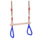thumbnail image 4 of Columpio de trapecio Sunnimix con anillos de plástico para gimnasio Azul, 4 of 7