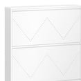 thumbnail image 6 of DEXTRUS Wall Mount Shoe Cabinet with 4 Flip Drawers, Metal Shoe Storage Rack, White, 6 of 8