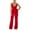 Red, variant on Baqcunre Women's Solid Color V-Neck Strap Sleeveless Wide Leg Romper,Size S-XXL,One Piece Jumpsuit,Womens Jumpsuit,Jumpsuits for Women Casual,Womens Clothes,Color Black