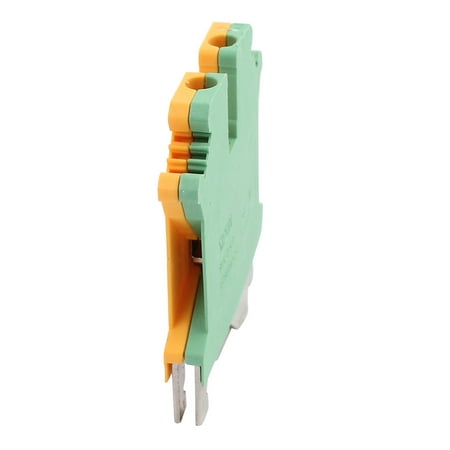 Grounding Block - SUK-2.5JD Rail Mount 2.5mm2 Cable Grounding Type Terminal Blocks Green Yellow