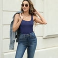 thumbnail image 6 of Attraco Womens Tank Top Casual House Clothes with Built in Bras Adjustable Wide Strap Padded Camisole Summer Cami Shirts, 6 of 7