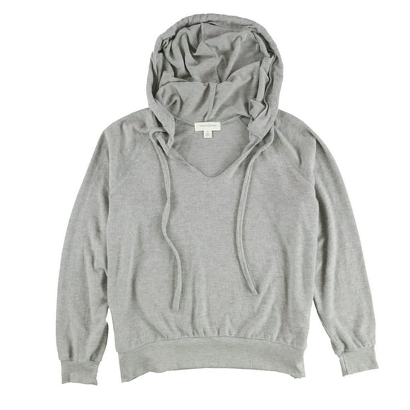 Treasure & Bond Womens Cozy V-Neck Hoodie Sweatshirt hthrgray M