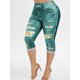 thumbnail image 2 of 3D girasol talle alto más el tamaño de Capri Jeggings Rosegal  Leggings de talla grande, 2 of 5