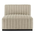 thumbnail image 5 of Modway Conjure 6-Piece Channel Tufted Fabric Sectional Sofa in Black/Beige, 5 of 6