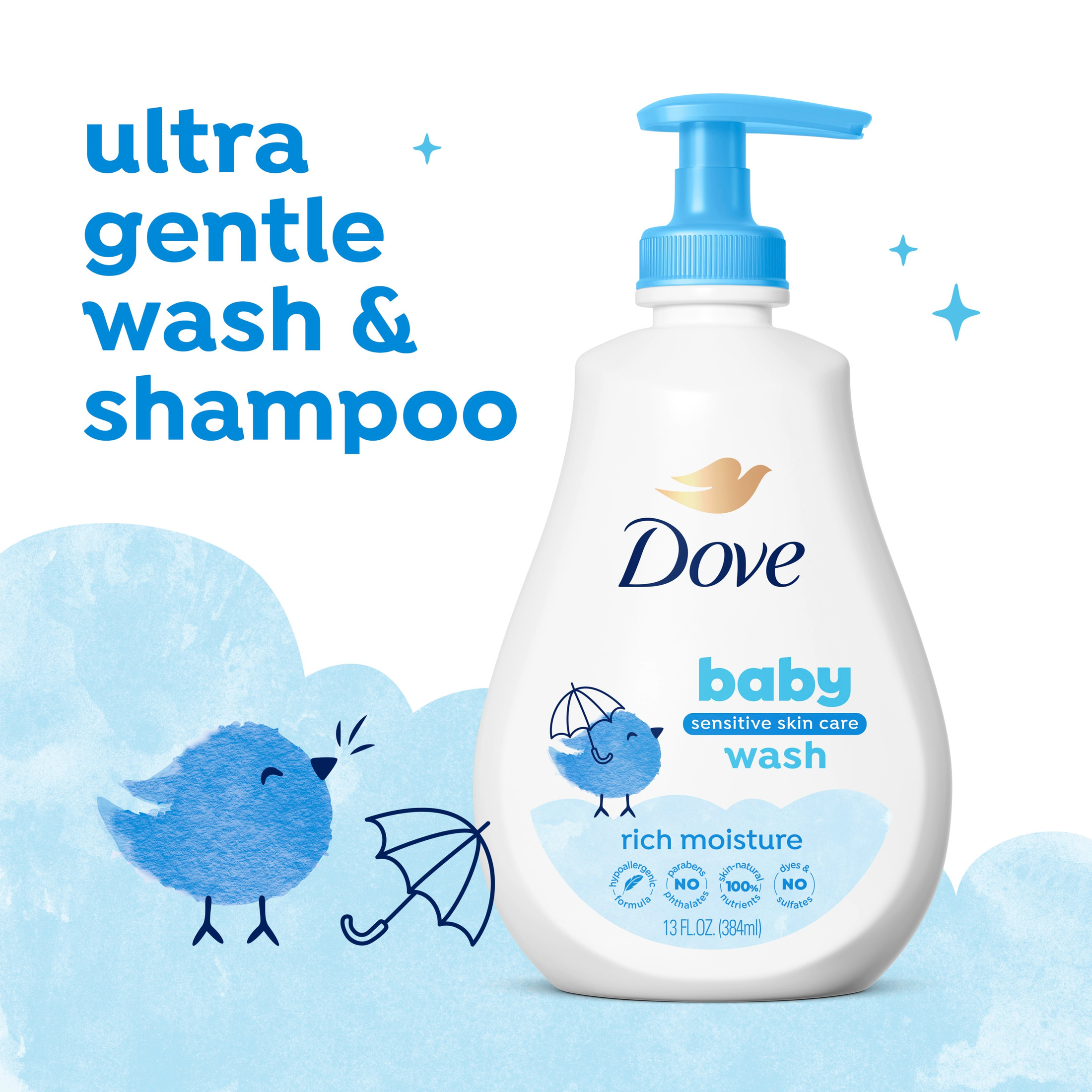 Baby Dove Rich Moisture Baby Wash - 2 Pack, 13 oz photo 6