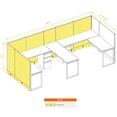 thumbnail image 5 of Commercial Office Furniture 53H 2pack Bullpen Powered Cubicles, 5 of 5