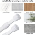 thumbnail image 7 of Set of 5 White No-Drill Spring Tension Curtain Rods, Adjustable 17.5-28 Inches, for Windows, Small Curtains, Closets & Cupboards, 7 of 7