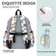 thumbnail image 5 of White Cartoon Fantasy Dinosaurs Pattern Cute School Backpack with Padded Back and Adjustable Shoulder Straps 13.4"x11"x4.7", 5 of 5
