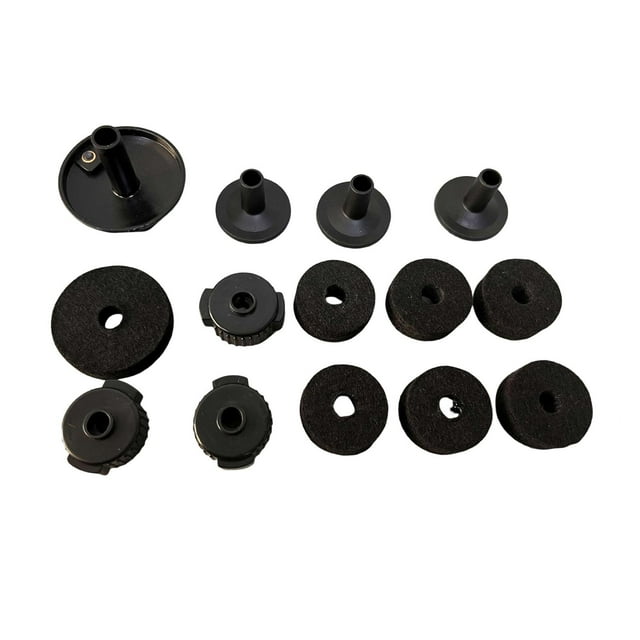 14 Pieces Drums Felt Set for Drum Accessories Percussion Instrument Accs Replace 1.9mm