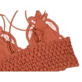 thumbnail image 6 of Women's Floral Crochet Lace Spaghetti Strap Bralette Crop Bikini Top, 6 of 7