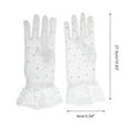 thumbnail image 3 of Unique Bargains 1 Pair Sunblock Mittens Rhinestone Lace Sun Block Driving Gloves for Women White, 3 of 5