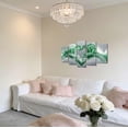 thumbnail image 2 of ZHONGYUTONG 5Pcs Gray and Green Wall Art for Living Room Ocean Wave Pictures Love Heart Canvas Prints Abstract Water Paintings Couples Bedroom Bathroom Decor (10x16inx2pcs 10x20inx2pcs 10x24inx1pcs), 2 of 5