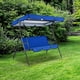 thumbnail image 1 of Columpio, columpio, columpio, columpio, cubierta de silla, porche, cubierta superior, a prueba de polvo, muebles de jardín al aire libre, cubiertas, l Azul shamjiam Toldo abatible, 1 of 8