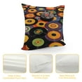 thumbnail image 4 of GOSMITH Record Square Cushion Covers Vintage Disc Print Throw Pillow Covers for Kids Decor CD Musical Pattern Pillow Covers Home Decor Guitar Instruments Popstar Party, 4 of 5