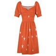 thumbnail image 5 of Orange star with fabric texture - narwhal collection Sleeveless Dress dress cute dress, 5 of 6