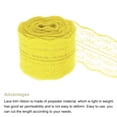 thumbnail image 3 of Unique Bargains 1.8' Wide 11 Yard Lace Ribbon Floral Pattern Light Yellow Lace Trim Ribbon for Gift Wrapping, Wedding Decor, 3 of 6