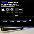 thumbnail image 4 of Home Gym Equipment 7.2Ft Barbell Bar for 2" Olympic Plates, Home Gym Weightlifting Bar Solid Chrome Weight Bar 5Ft Fitness Training Curl Barbell,Fitness Equipment, 4 of 7