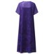 thumbnail image 5 of Vestido camisero de dos piezas con chal suelto de manga corta de chifón informal a la moda para mujer con tirantes Fridja  nalpqowj27620, 5 of 7
