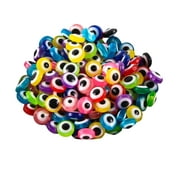 Follure 100PC Evil Eyes Beads For Bracelets Necklace Bulk Beads For Jewelry Making