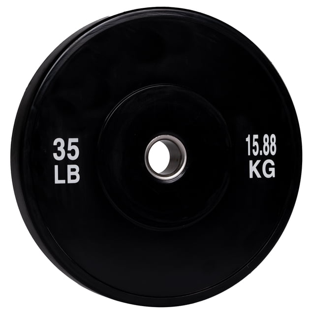PRISP Olympic Bumper Weight Plate - Rubber Plate for 2 Inch Olympic Barbell with Steel Insert; Pairs, Sets and Single Plates Available