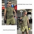 thumbnail image 3 of COOFANDY Men's Swim Trunks Bathing Suit with Compression Liner Pockets Quick Dry Swimsuit Beach Board Swim Short Swimwear, 3 of 7