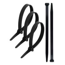 LOMAZH Cable Zip Ties 50pcs 12.2in Black Nylon 250lbs Tensile Strength