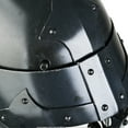 thumbnail image 4 of Functional Battle Ready 16G Medieval Black Knight Bassinet Helmet LARP SCA Armor Cosplay Roman Viking Theatre Play, 4 of 11