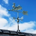 thumbnail image 3 of Good Directions Rabbit Blue Verde Copper Garden Weathervane with Garden Pole by  Roof Mount, 3 of 3