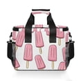 thumbnail image 7 of FORMRS Insulated Cooler Bag 24 Cans Capacity Soft Leakproof Lunch Box with Side Pockets, Pink Ice Cream, 7 of 7