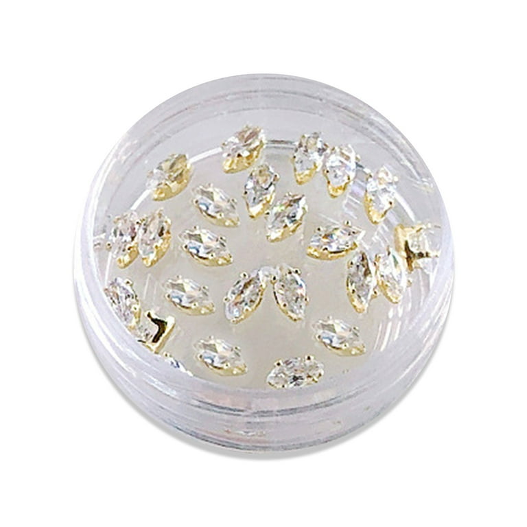 JNANEEI 20 Pcs Rhinestones for Nails Sparkling Small Nail Diamonds Nail  Crystals Gems 10 Styles to Choose DIY Crafts Accessories 