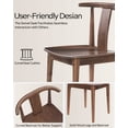thumbnail image 5 of EYYTHUNG Wood Dining Chairs Set of 6, Farmhouse Kitchen Chairs with Curved Back Mid Century Wishbone Dining Chairs, Brown, 5 of 8
