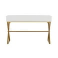thumbnail image 5 of Riverbay Furniture Modern 2-Drawer Wood/Metal Desk in White/Gold, 5 of 17