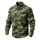 thumbnail image 3 of Ceisia Men's Loose Fit Vintage Jungle Camouflage Print Long Sleeve Cotton Shirt Army Green XXXL Gifts, 3 of 3