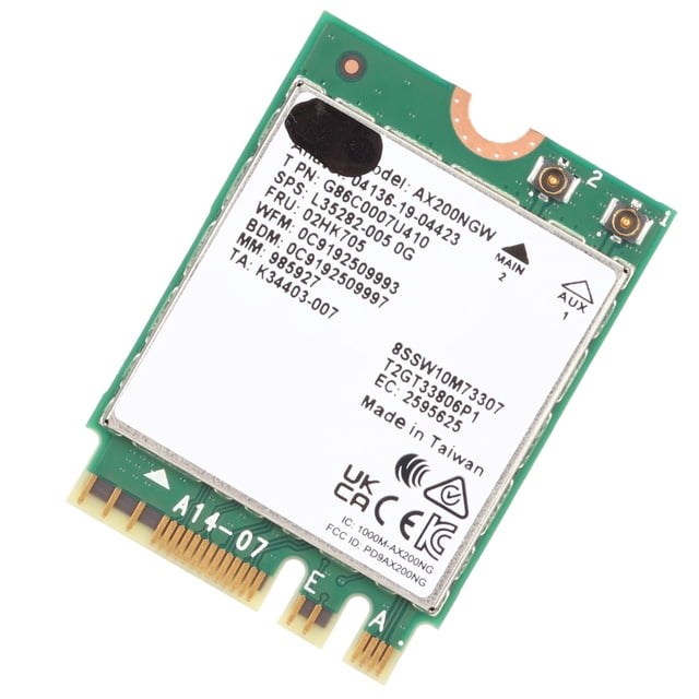 AX200NGW WiFi Card, Dual Band Low Delay M.2 NGFF WiFi 6 Card for Laptop