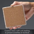 thumbnail image 5 of CounterArt Anchor Natural Travertine Stone Coaster 4-Pack, 5 of 7