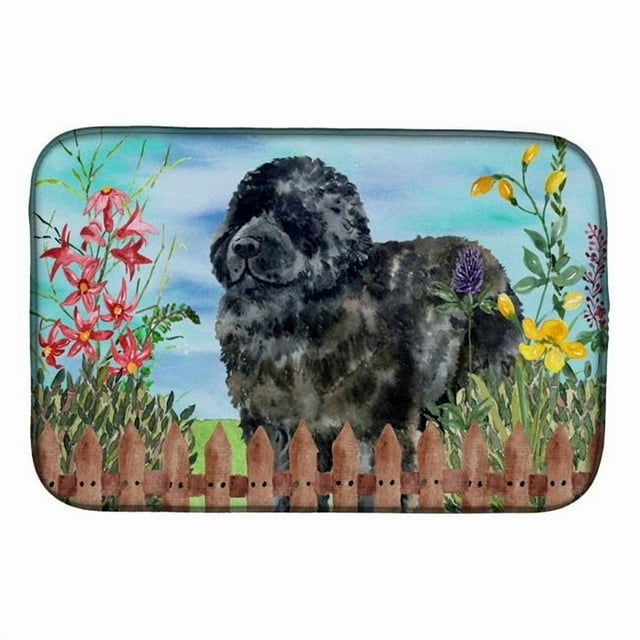 Carolines Treasures CK1233DDM Tapis de Séchage de Plat de Printemps de Terre-Neuve