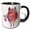 Black/White, variant on 3drose, Cute Image of Watercolor Lady Owl Illustration, 15oz Mug