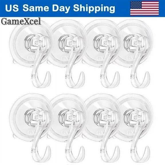 8PCS Wreath Hanger Suction Cup Hooks Heavy Duty Vacuum Wall Window Shower Holders ,Holds up to 22 Lbs