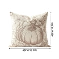 thumbnail image 3 of Btomtd Pumpkin Throw Pillow Cover 18 x 18 Inch, Fall Thanksgiving Couch Pillow Cases, Decorative Cushion Cover for Sofa Porch, Gray, 3 of 6